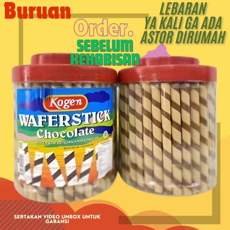 

WAFERSTICK KOGEN ASTOR MAKANAN VIRAL CEMILAN CAMILAN ISI COKLAT COKELAT WAFER WAFFER STICK TOPLES - Snack Snek Snak Jajan Jajanan PACK | Kaleng Patahan Chocolate Choco Coklat Cokelat Crispy Manis Enak Kecil Asli Murah Termurah | 600 gr 600gr 600 gram