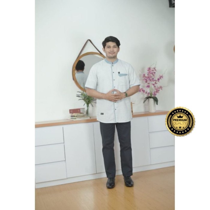 DAMOZA - Koko KAISARA ( Couple Damoza ) Baju Muslim Keluarga  - Koko Premium Lengan Pendek - Koko Br