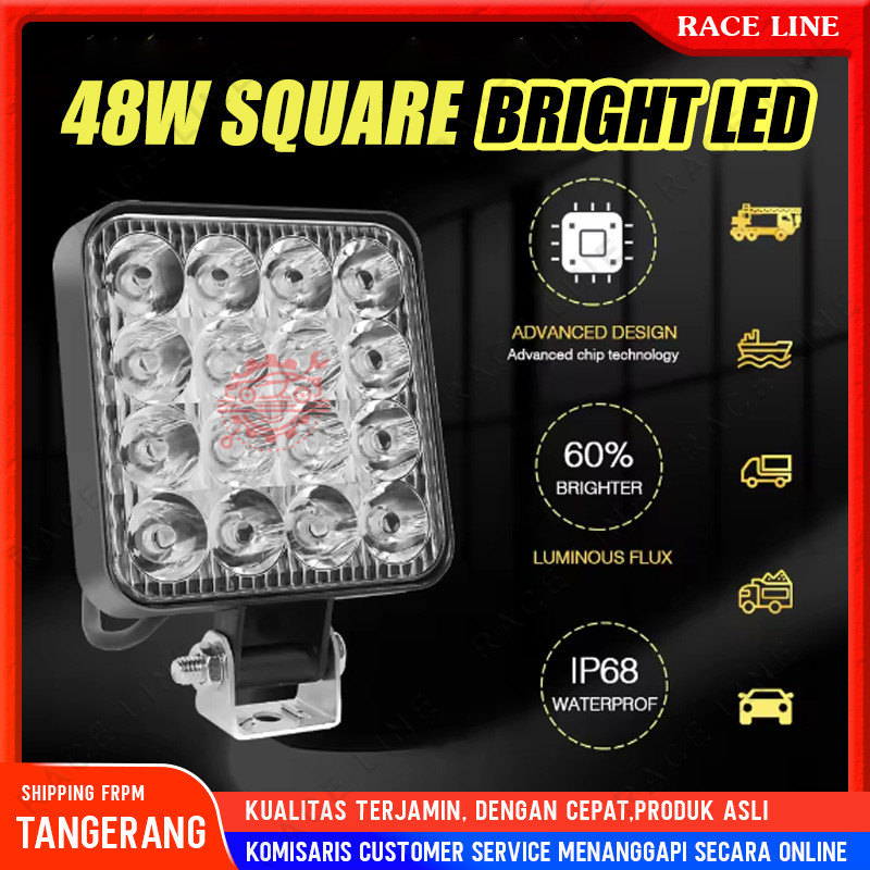 【COD】Lampu Tembak LED Mobil 12V/24V Super Terang - Sorot Panjang Offroad 4x4 Truk Jeep | Lampu Bar L