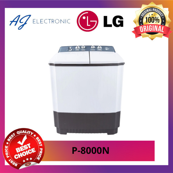 MESIN CUCI LG P-8000N / P8000N / P-8000 , 2 TABUNG 8 KG