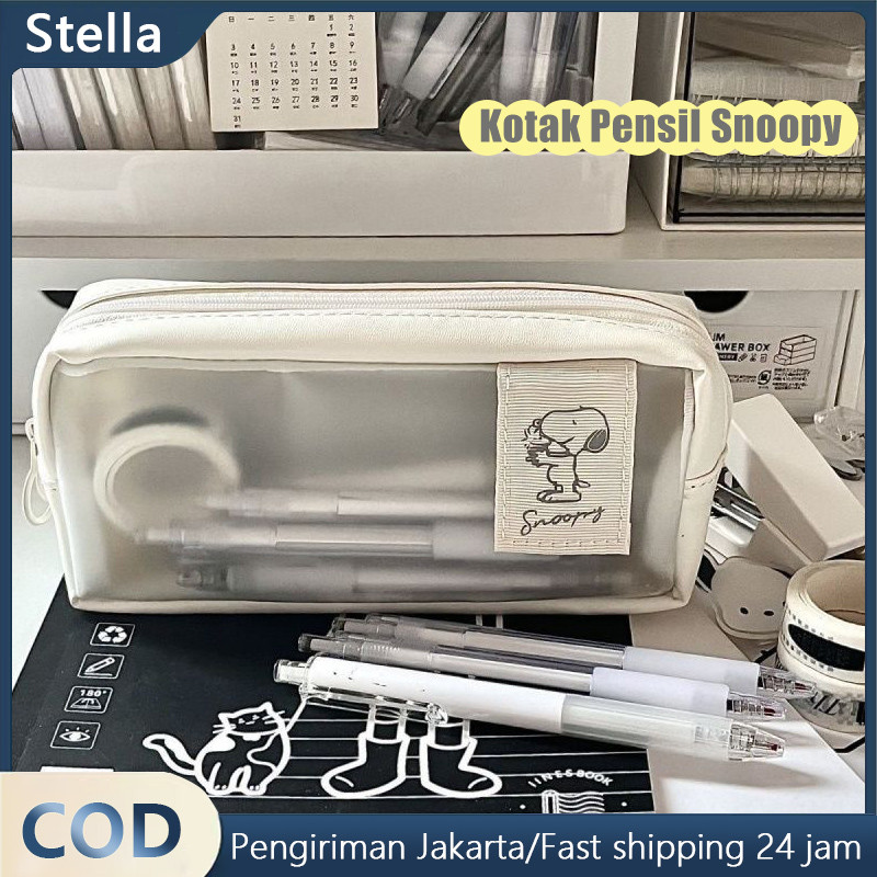 

Kantong Pena Cute Large Capacity Pencil Case Transparent Pencil Case Kotak pensil siswa Pensil pouch make up