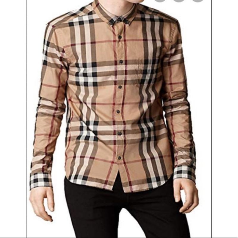 KEMEJA PRIA LENGAN PANJANG CREAM FLANEL DISTO KEMEJA COWO KOTAK CASUAL
