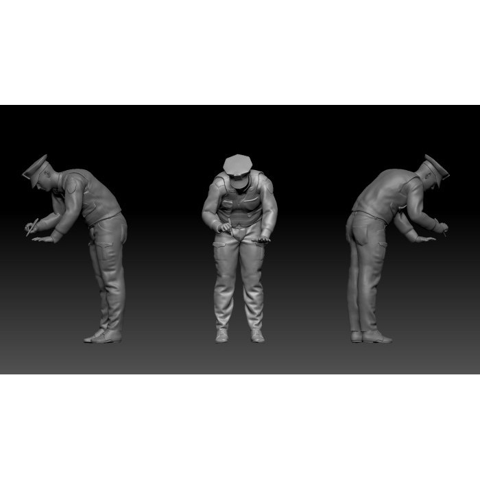 Figure Resin Police Man Skala 64 Miniatur Pajangan Diorama Diecast