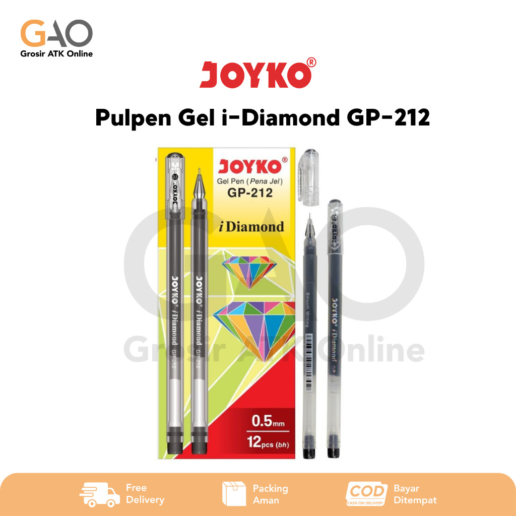 

Pulpen Joyko I-Diamond Gel Gp - 212 (1pak/12pcs)