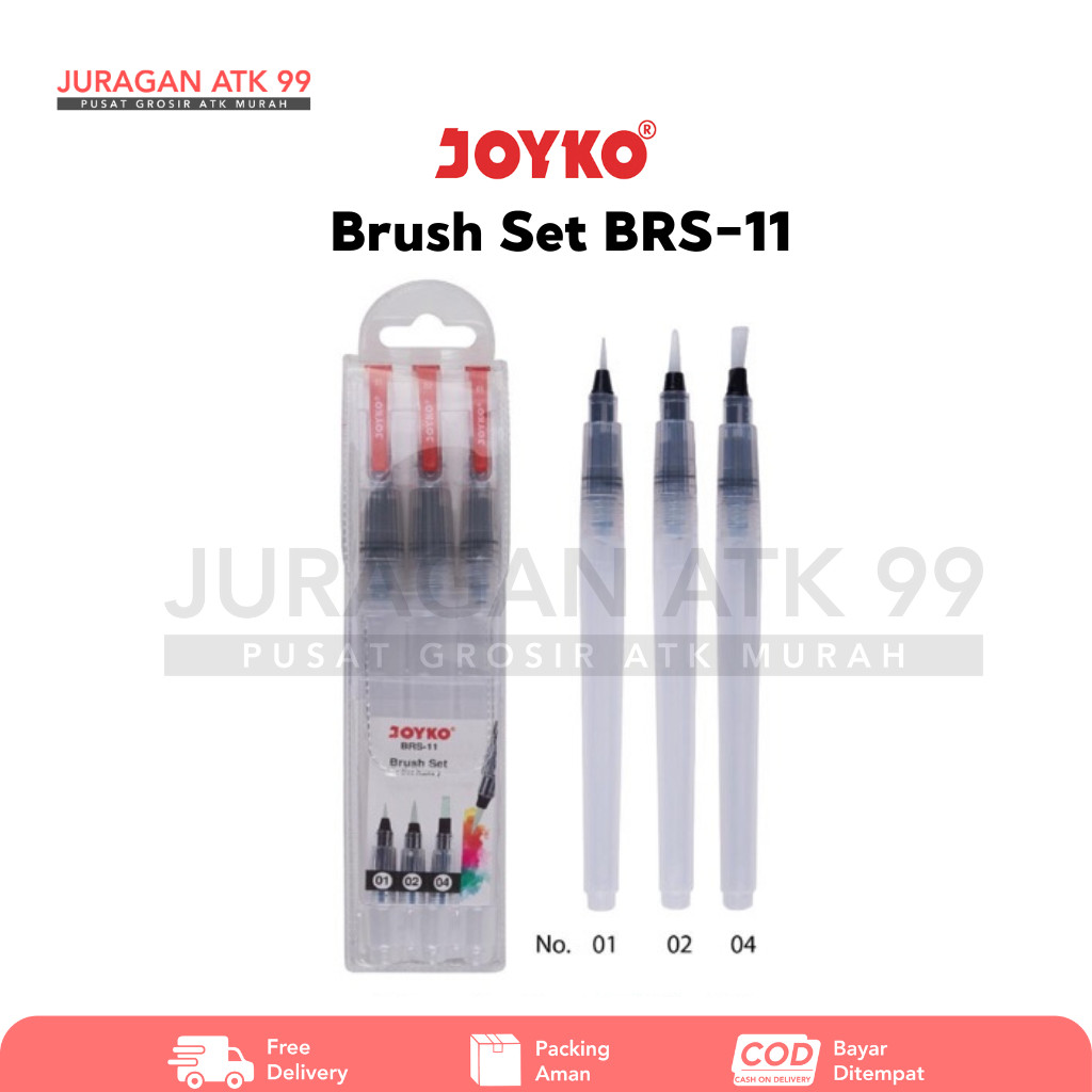 

Brush Set Joyko Set Kuas Joyko 1 Set Isi 3pcs BRS-11