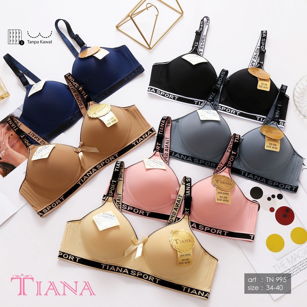 TIANA | Bra KAIT 3 NYAMAN TANPA KAWAT / SPORT BRA / art TN 995