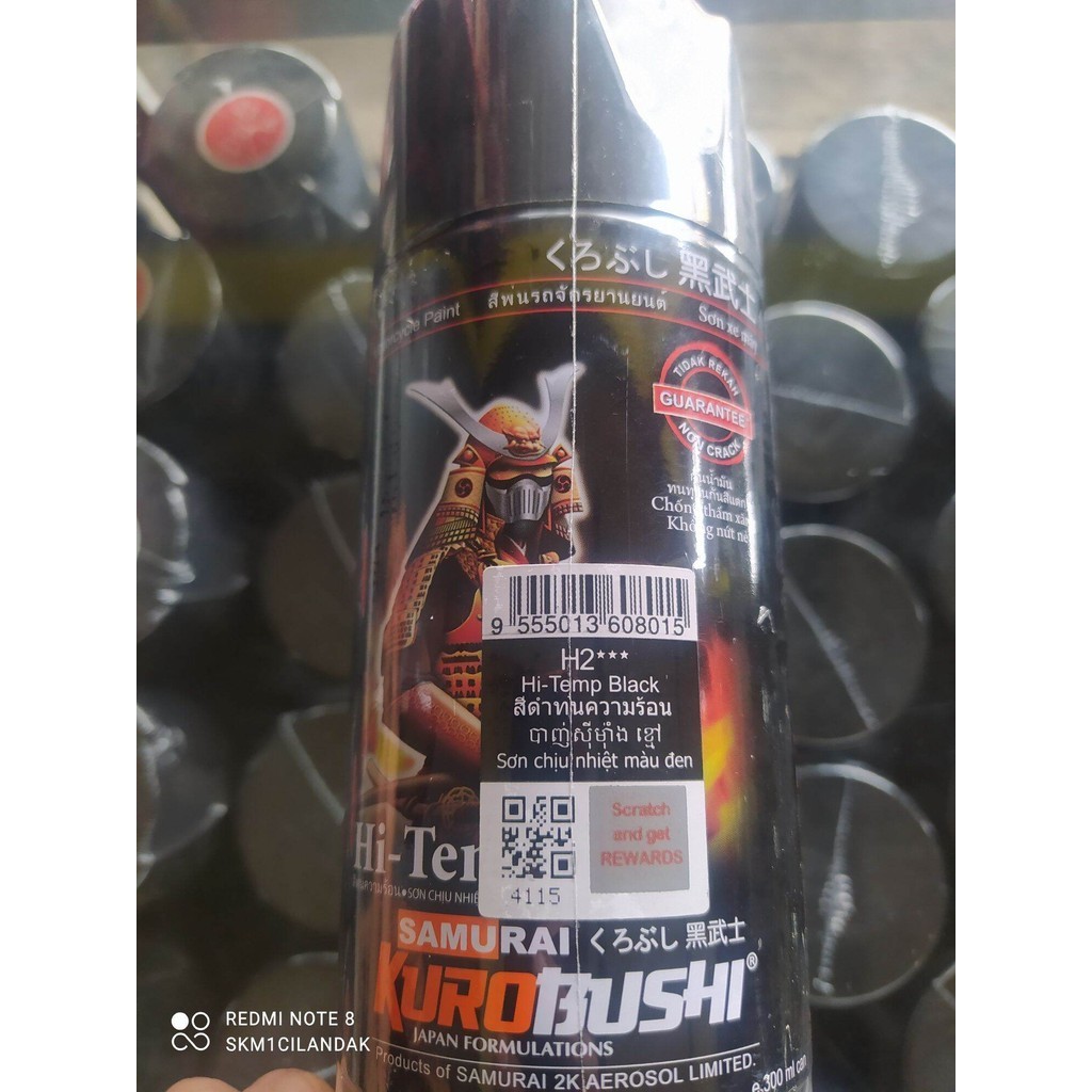 

Pilok/Cat Semprot Samurai Kurobushi Hi-Temp Black 300cc