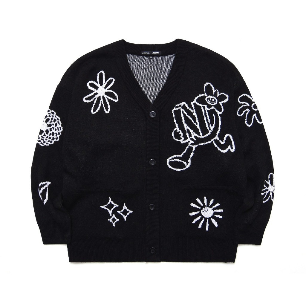 NRDN Clothing Sweater Cardigan CARDI KNIT FLOWER