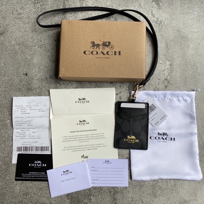 

PROMO!! - C H Lanyard ID Card Holder CH Lanyard ID Name Tag - Signature black