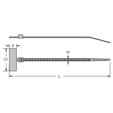 

PROMO!! -KSS Kabel Marker Ties/ Pengikat Kabel dengan Label KSS MCV-110