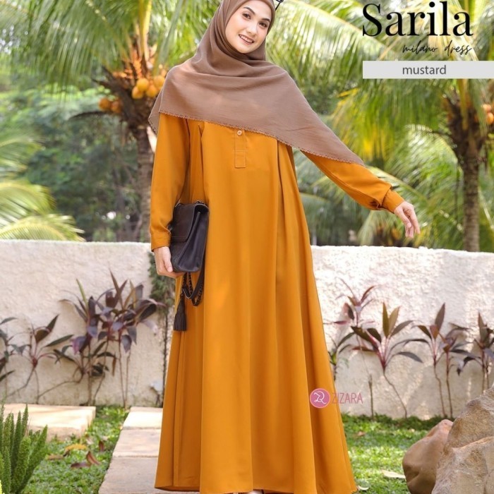 Sarila Milano Dress | Gamis Polos | Bahan Milano