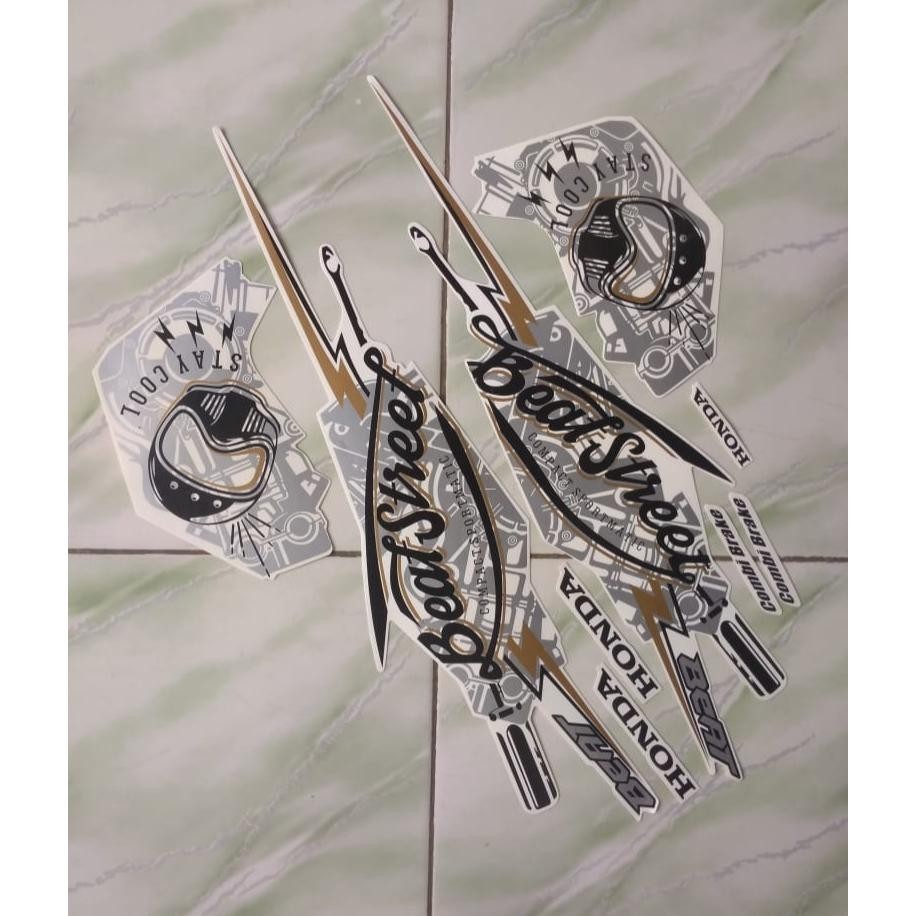 stiker ori striping motor honda beat street 2018