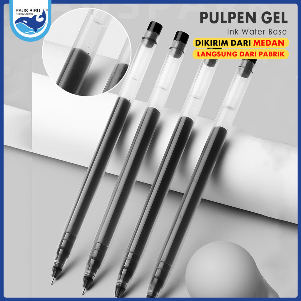 

Paus Biru - Gel Pen Pulpen Gel 3 Warna 0.5mm 1 Pcs Ink Water Base Panjang 145mm