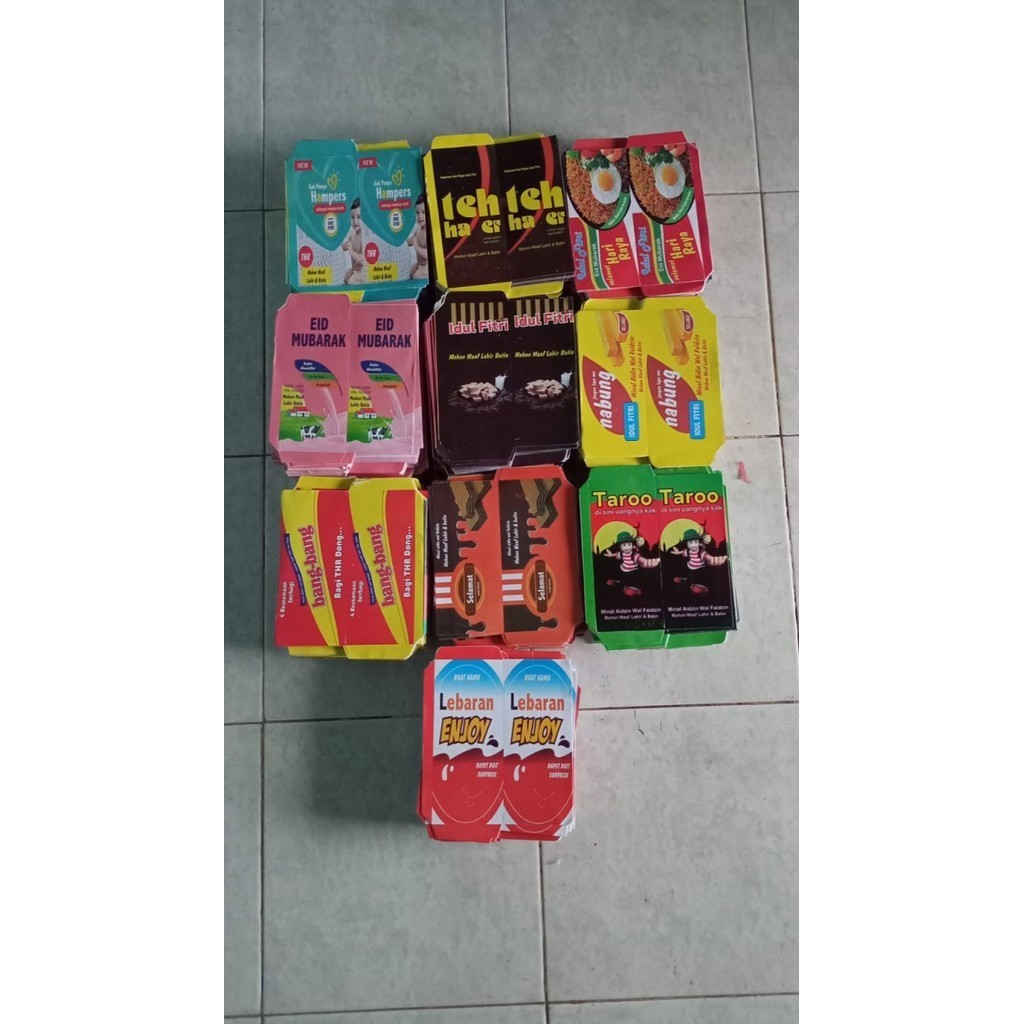 

Amplop Lebaran viral Motif Snack Size Uang Tanpa Di Lipat