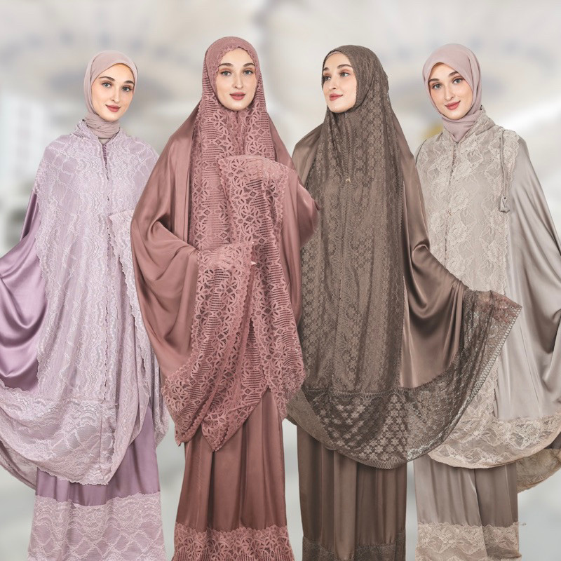 Afsha - Mukena 2In1 Dewasa Premium Silk Hampers With Box