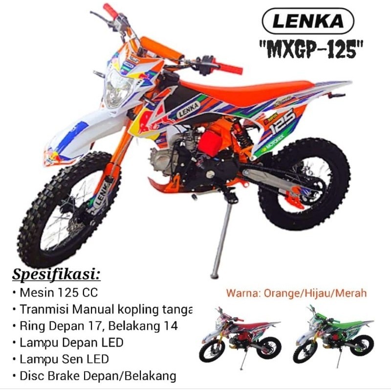 promo diskon 70% MINI TRAIL 125CC LENKA MXGP222 Lampu