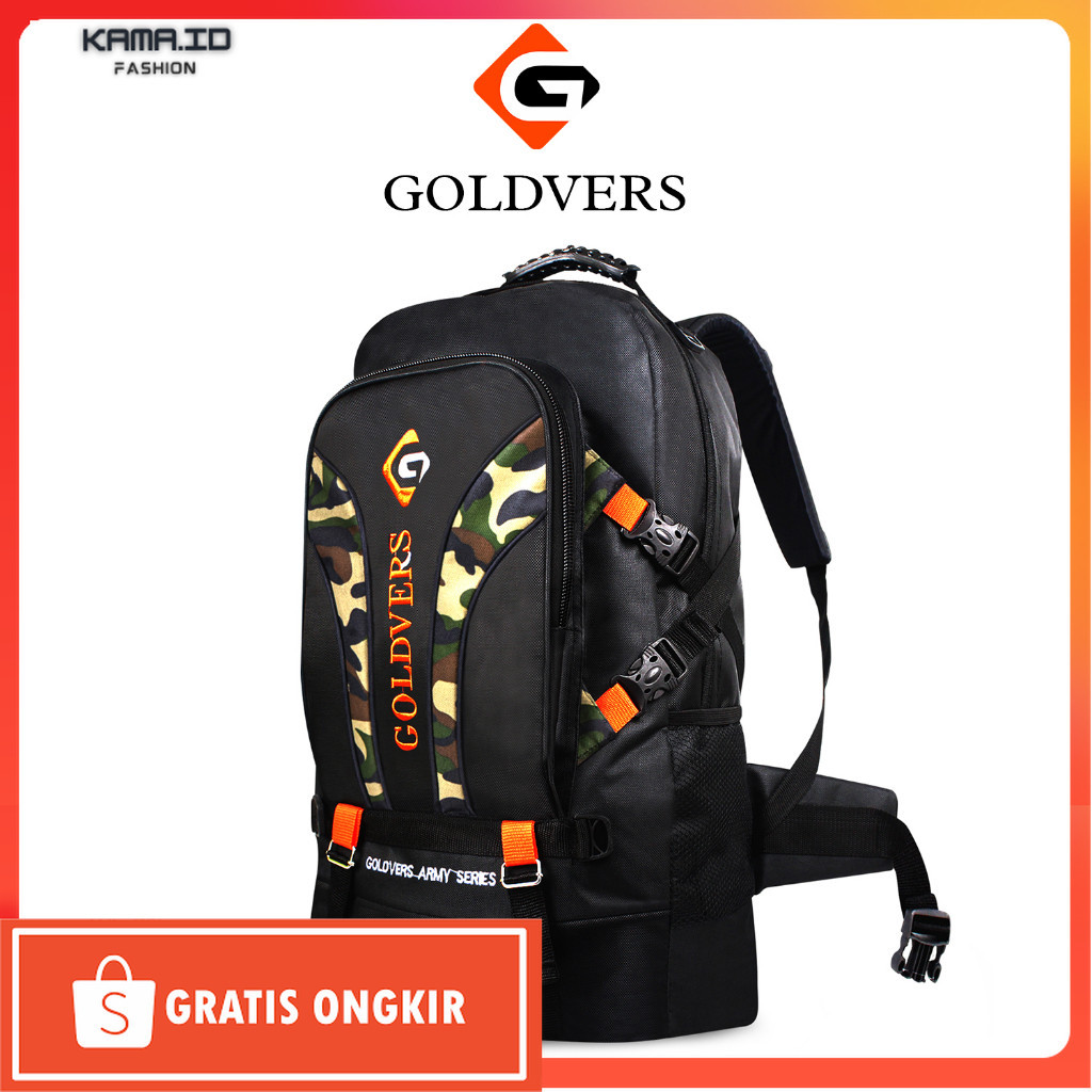Tas kekinian / Goldvers- Tas Ransel Pria Jumbo Merek Goldvers Tas Ransel Gunung Pria Tas Travel Tas 