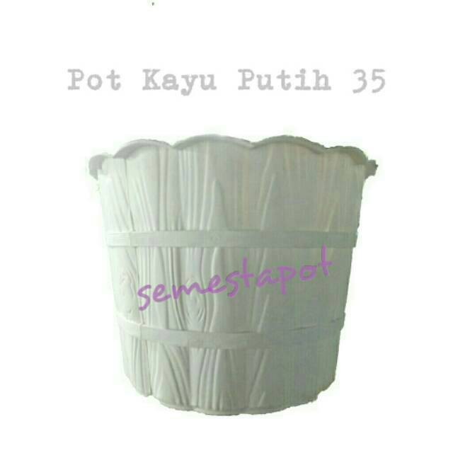 6 PCS Pot Kayu 35 Warna Setengah Lusin Pot Plastik Bunga Tanaman