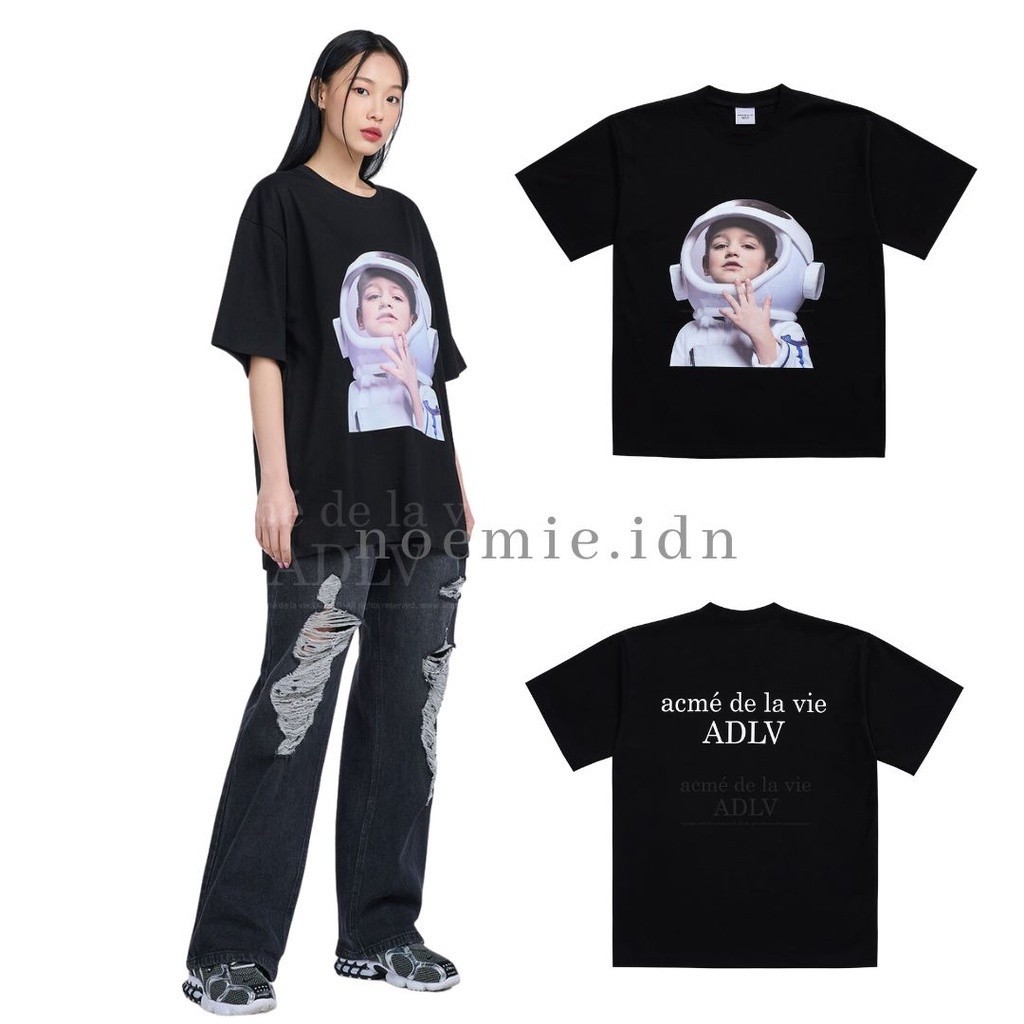 ADLV acme de la vie baby face short sleeve black astronaut