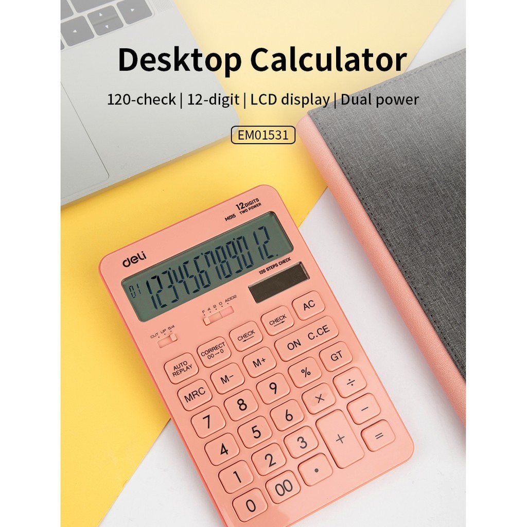 

Kalkulator / Calculator Deli Plastik 12 Digit - EM015