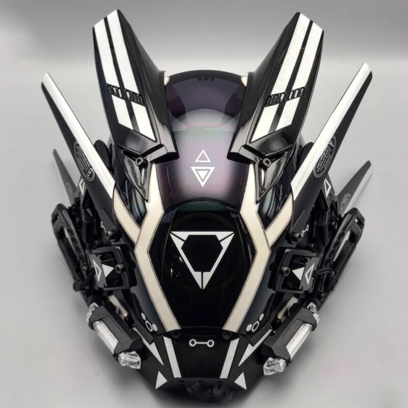 Cyberpunk Helmet Shinobi Mask Robot Samurai Mask Cosplay Techwear Cyber Punk Hi-tech Helmet Armor Fu