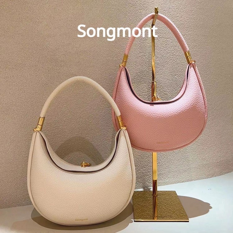 Songmont small handbag with long rope shoulder bag, crescent bag, crossbody bag