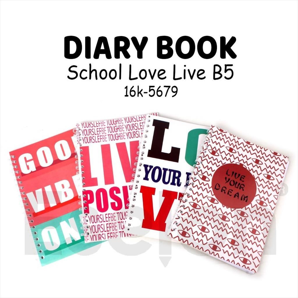 

[ES.JKT] Diary Spiral B5 LOVE LIVE / 16K-5679 / Notebook Spiral 50 Lembar
