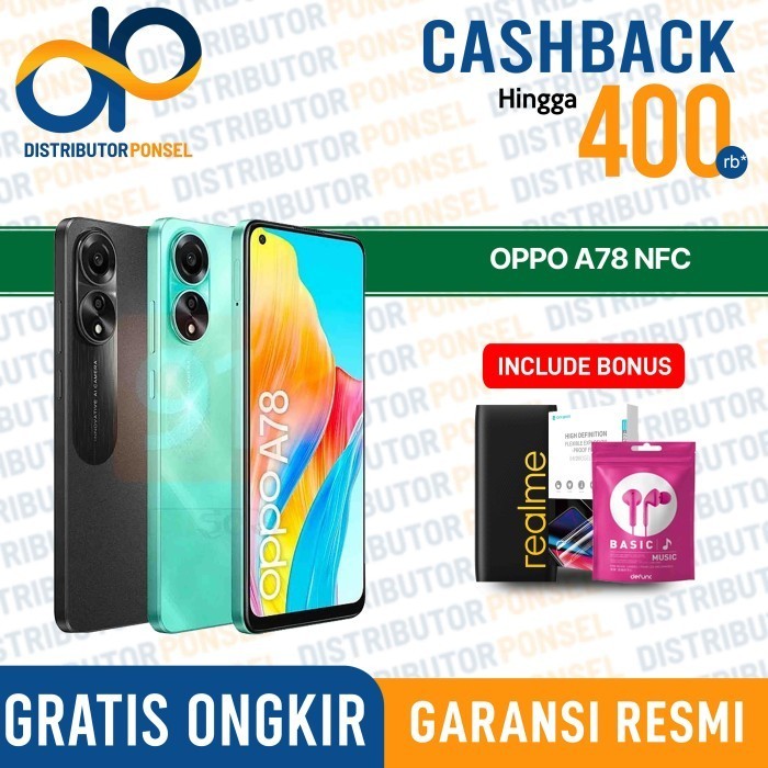 Oppo A78 5G / LTE 8/256 GB Garansi Resmi Not Oppo A57 A77s A76 A17 - A78 4G 256 PRMO, Non Bundle