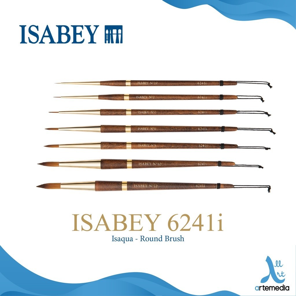 

Isabey 6241i Round Isaqua Brush Short Handle Kuas Lukis