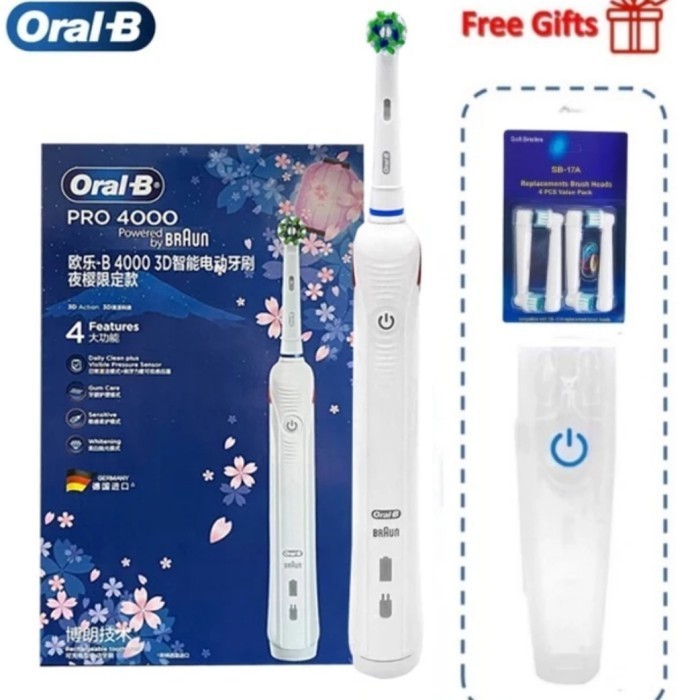 Oral B pro 4000 electric toothbrush - Putih