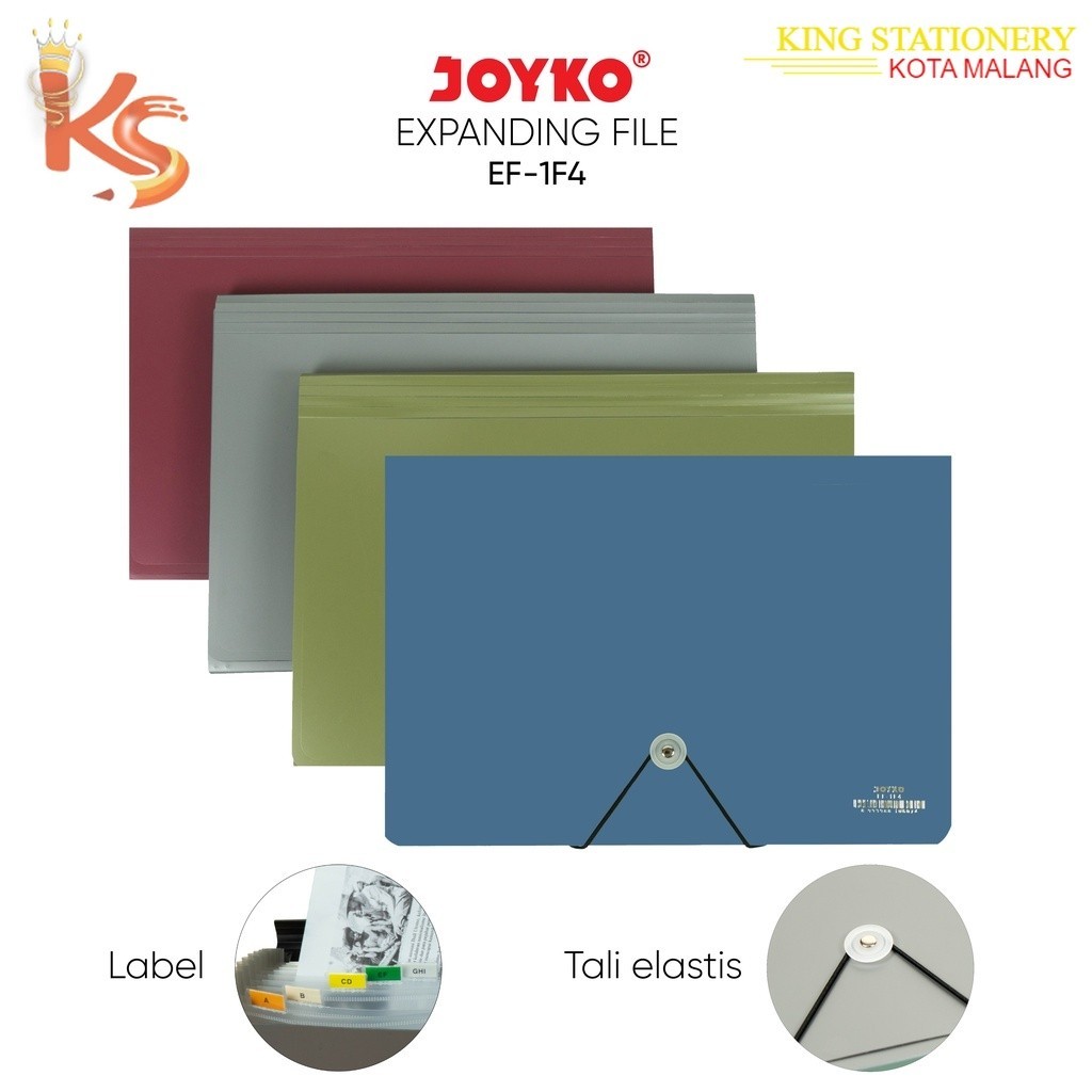 

(KS) Expanding File Map Harmonika Joyko EF-1F4 Folio 13 Pocket