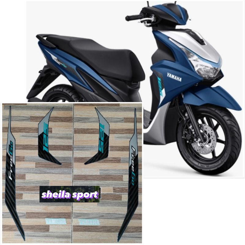Striping ORIGINAL freego frego stiker Yamaha Freego Free Go biru Dof tahun 2022 2023