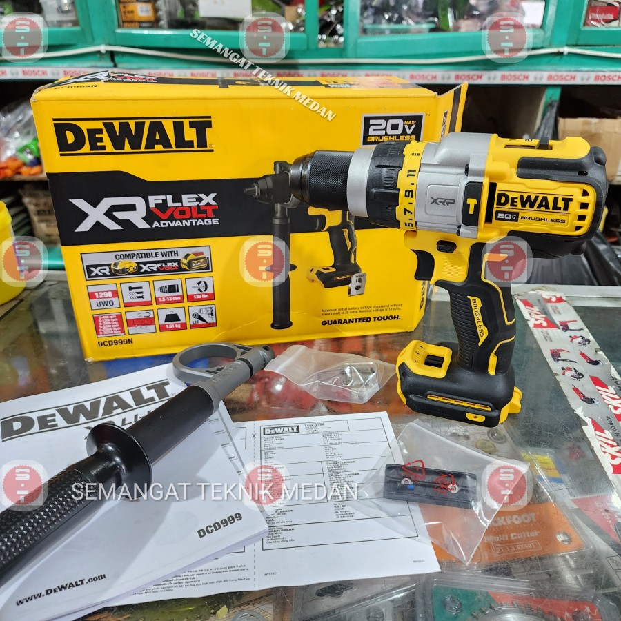 promo DCD999N CORDLESS BOR IMPACT BRUSHLESS 13mm 20V DEWALT DCD999 DCD 999