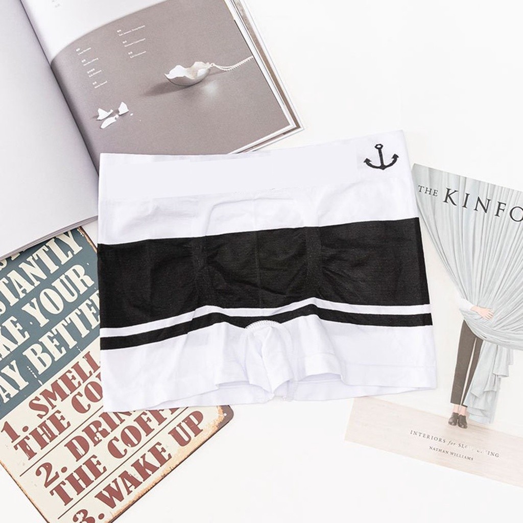 Celana Dalam Boxer Pria Motif Jangkar Underwear Man Sempak Cowok Celana Dalam Kolor Pendek Pria Kere