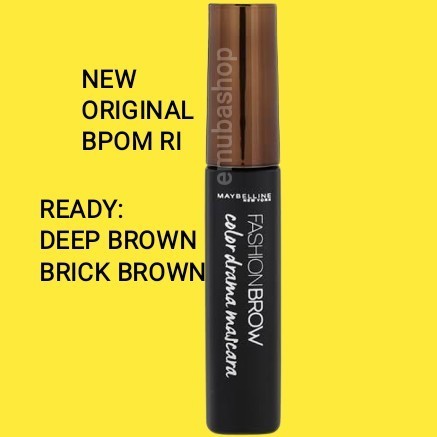 Maybelline Fashion Brow Color Drama Mascara Eye Brow Eyebrow Alis - Deep Brown