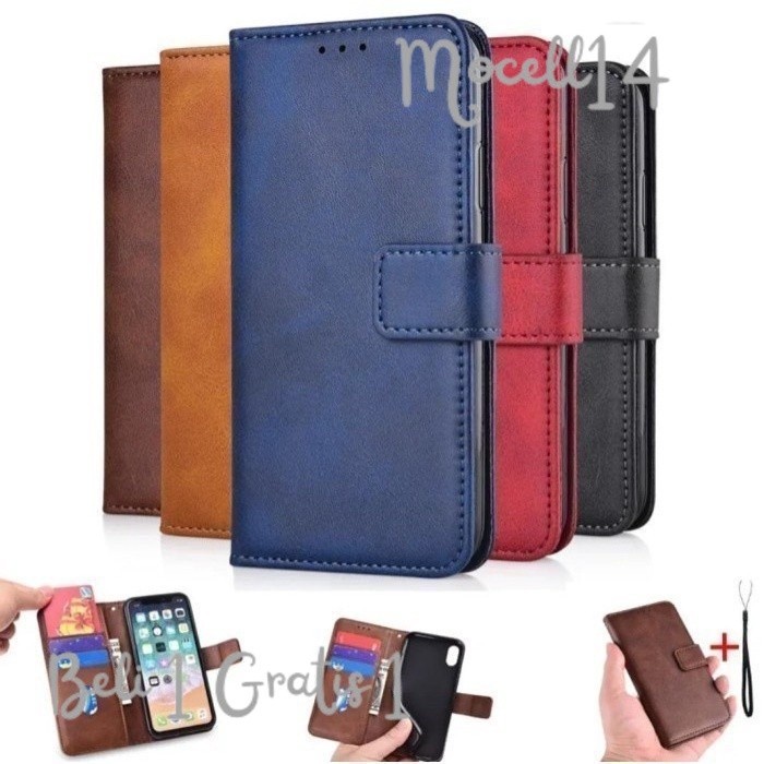 GRATIS ONGKIR BELI 1 GRATIS 1 FLIP LEATHER CASE WALET SAMSUNG A04 A04E A04S A03 A03 CORE A02 A01 A01
