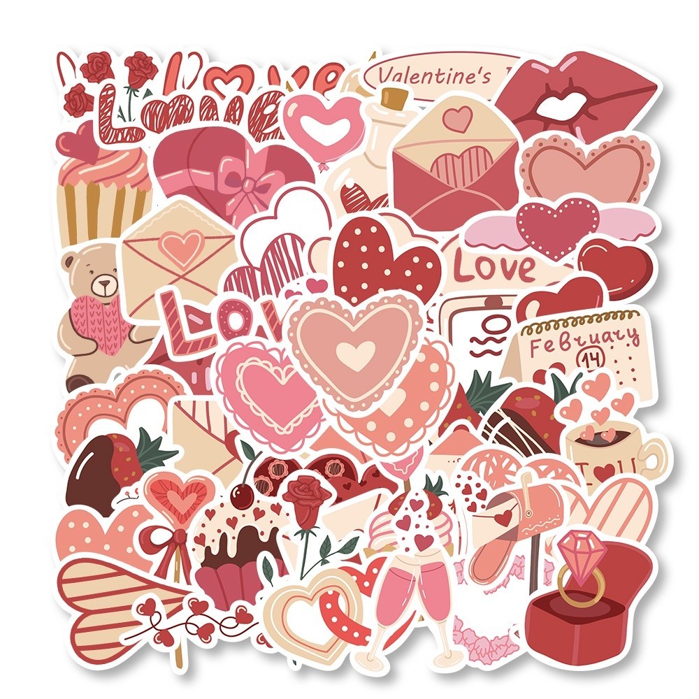 

PROMO 25pcs Stiker Hari Valentine Dihiasi Indah Tangan Akun Cangkir Air notebook Dekoratif Tahan Air Stiker hello.nuza
