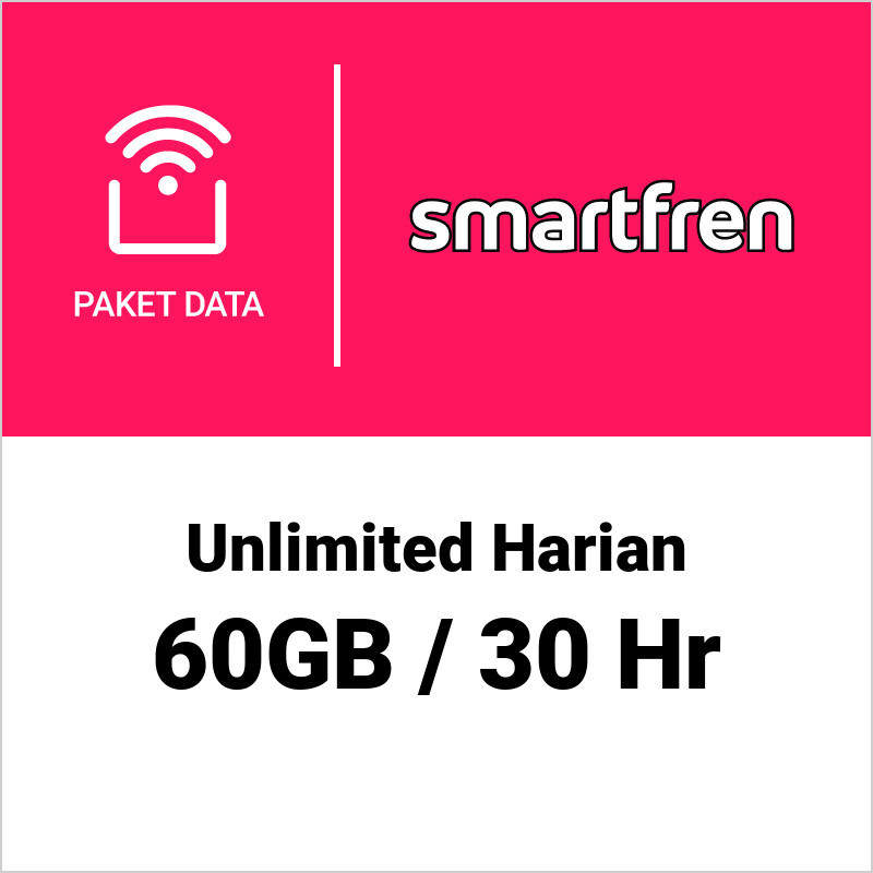Unlimited Harian 2GB
(Total 60GB) 30 Hari