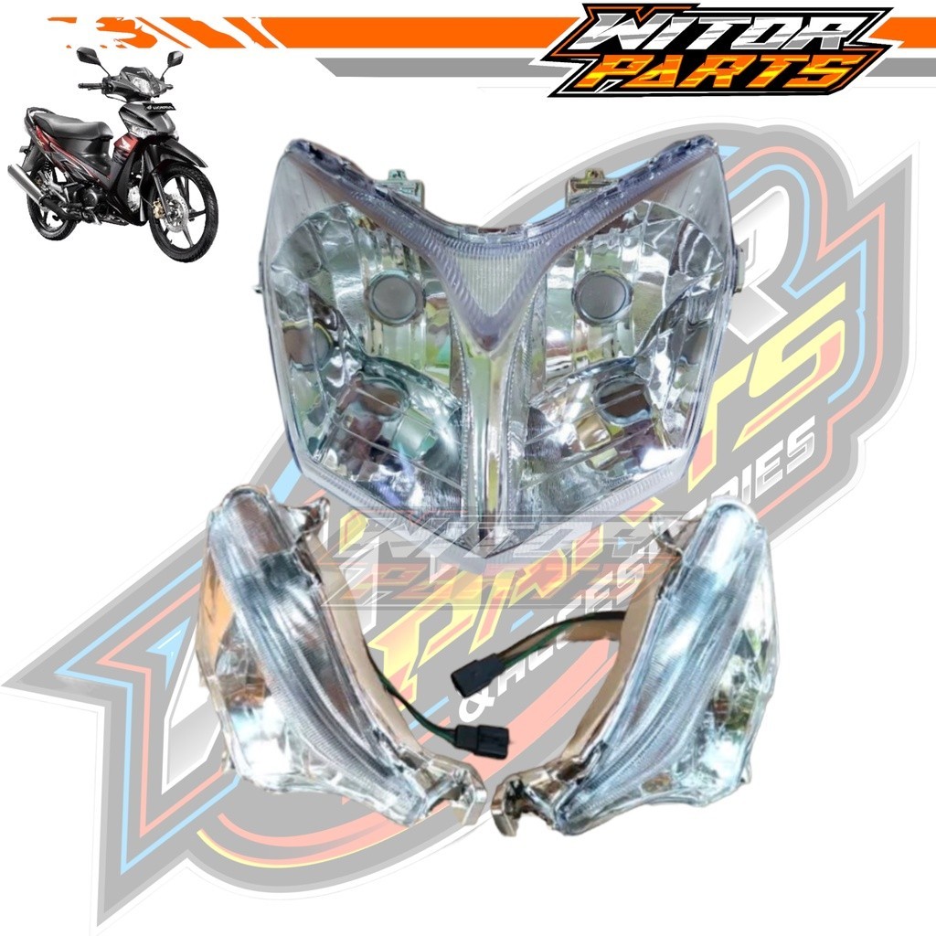 Reflektor Lampu Depan Dan Sein Sen Depan Honda Supra X 125 New Batman / Reflektor Lampu Depan Dan Se