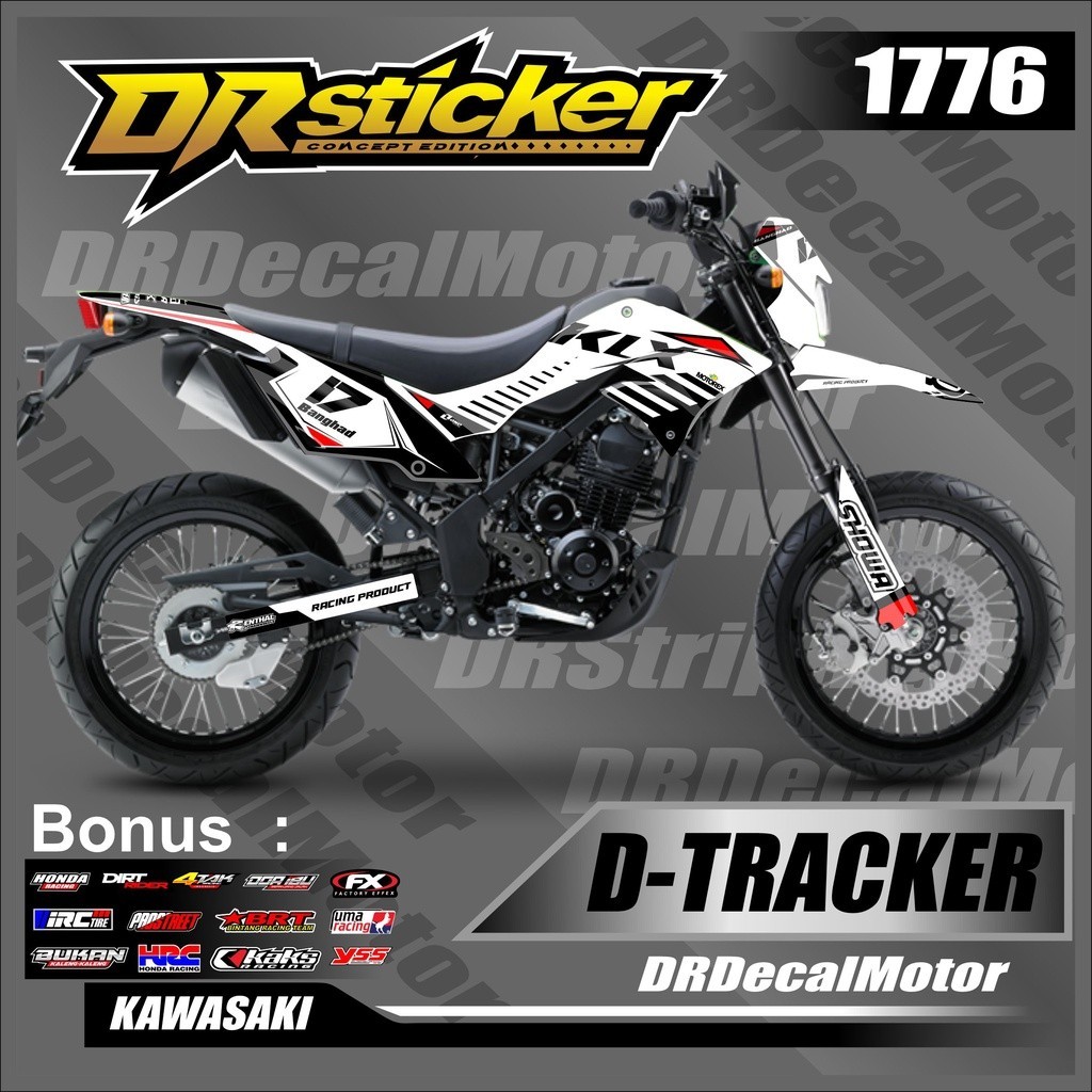 decal dtracker motor klx d-tracker stiker decal custom stiker motor d tracker desain grafis aksesori