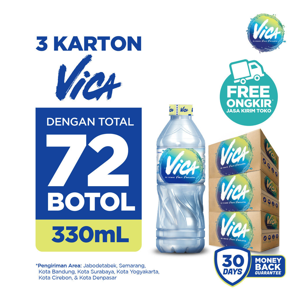 

Paket 3 Karton ViCA 330mL isi 72 botol