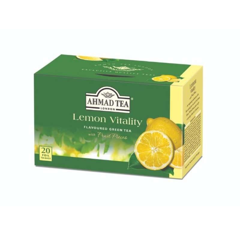 

Ahmad Tea Flavoured Green Tea Lemon Vitality [20 Tea Bags]