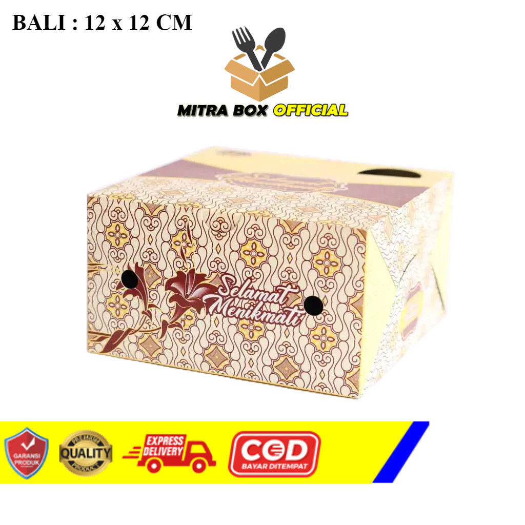 

Box Snack, Dus Snack, Box Kue motif ukuran 12x12 BALI/KRAFT MOTIF ISI 100PCS