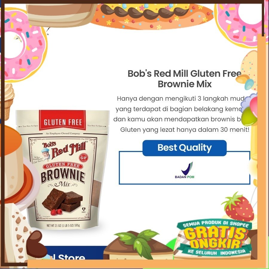 

Bob's Red Mill Gluten Free Brownie Mix 595 gr/ King J Snack