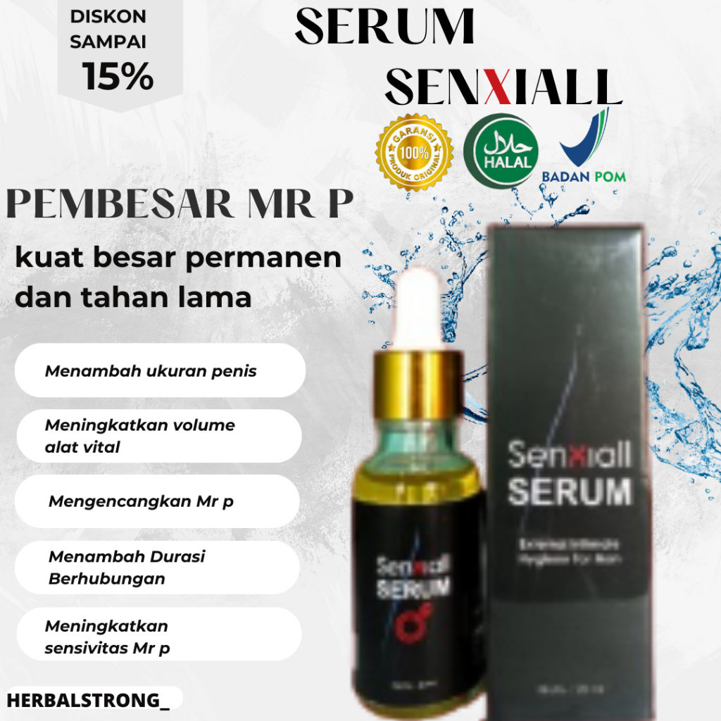 SERUM PEMBESAR PENIS SENXIALL SERUM BPOM PENAMBAH DURASI SEX OBAT OLES KUAT PRIA TAHAN LAMA ATASI EJ