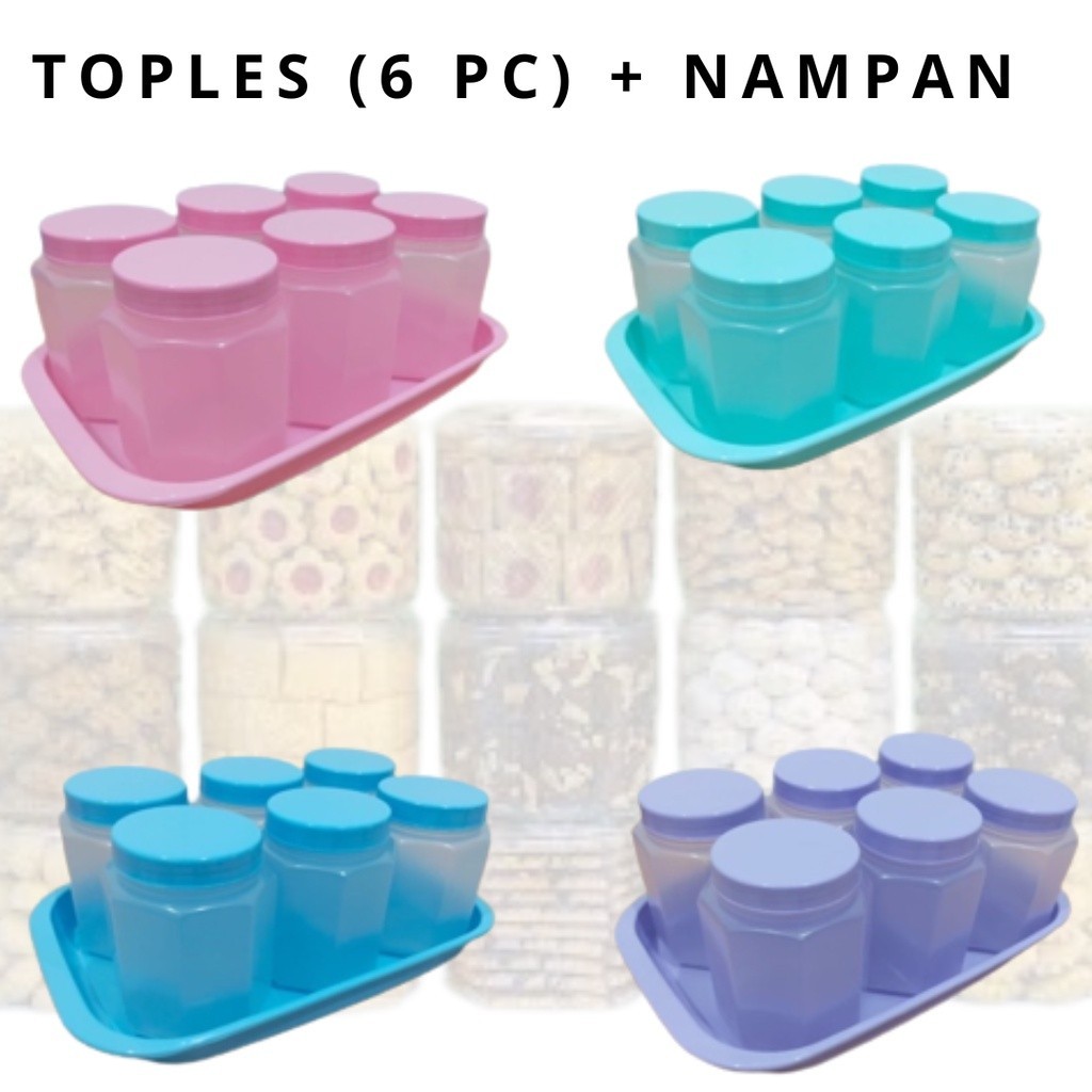 TONAM - toples nampan set - nampan plastik - toples lebaran- toples set takuma