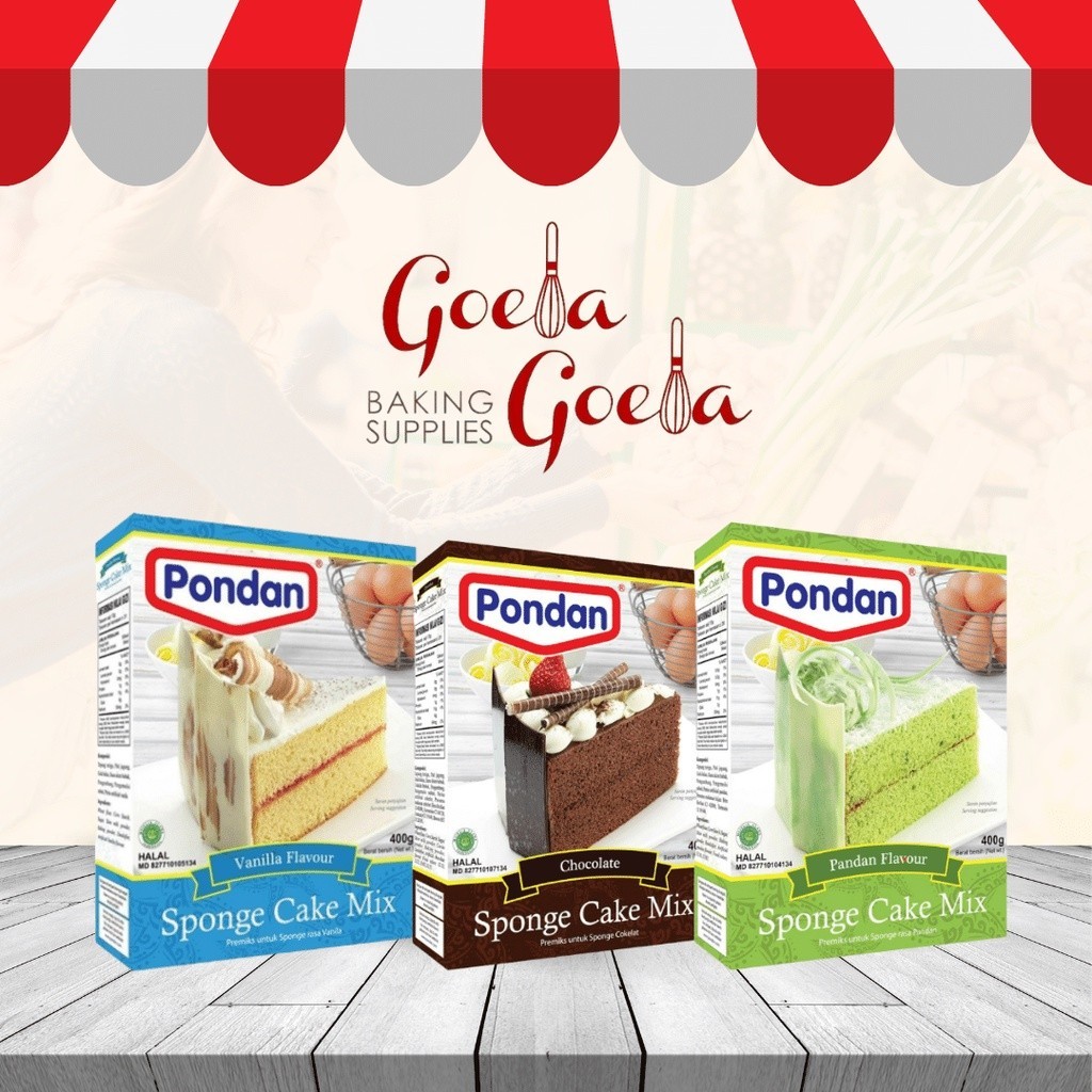 

Tepung Sponge Cake Pondan 400 gr