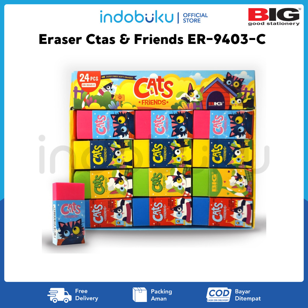 

Eraser Ctas & Friends BIG ER-9403-C / Penghapus Gambar Kucing BIG Kecil ER-9403-C