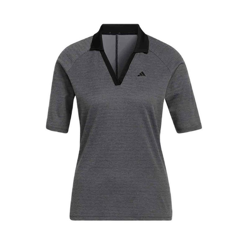 ADIDAS GOLF W ULTIMATE365 TOUR NO SHOW WOMEN'S POLO -BLACK