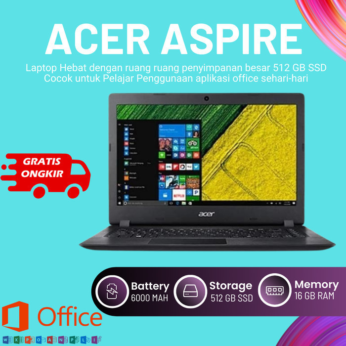 LAPTOP ACER A314-21 AMD A9-9420E | 8GB | 512GB SSD | HD | WINDOWS
